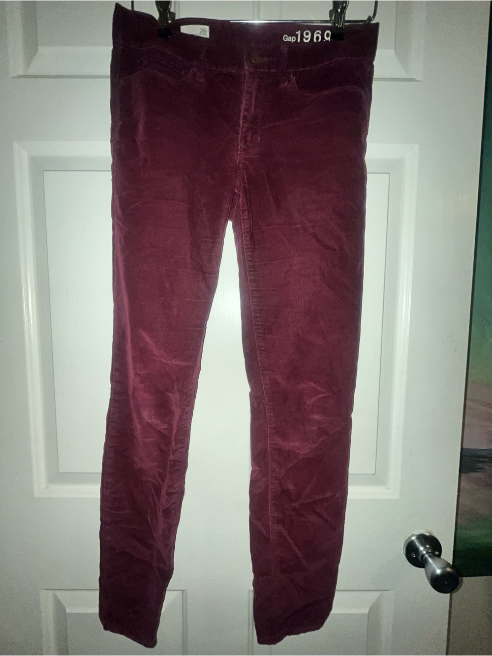 GAP Burgundy Corduroy Skinny Pants